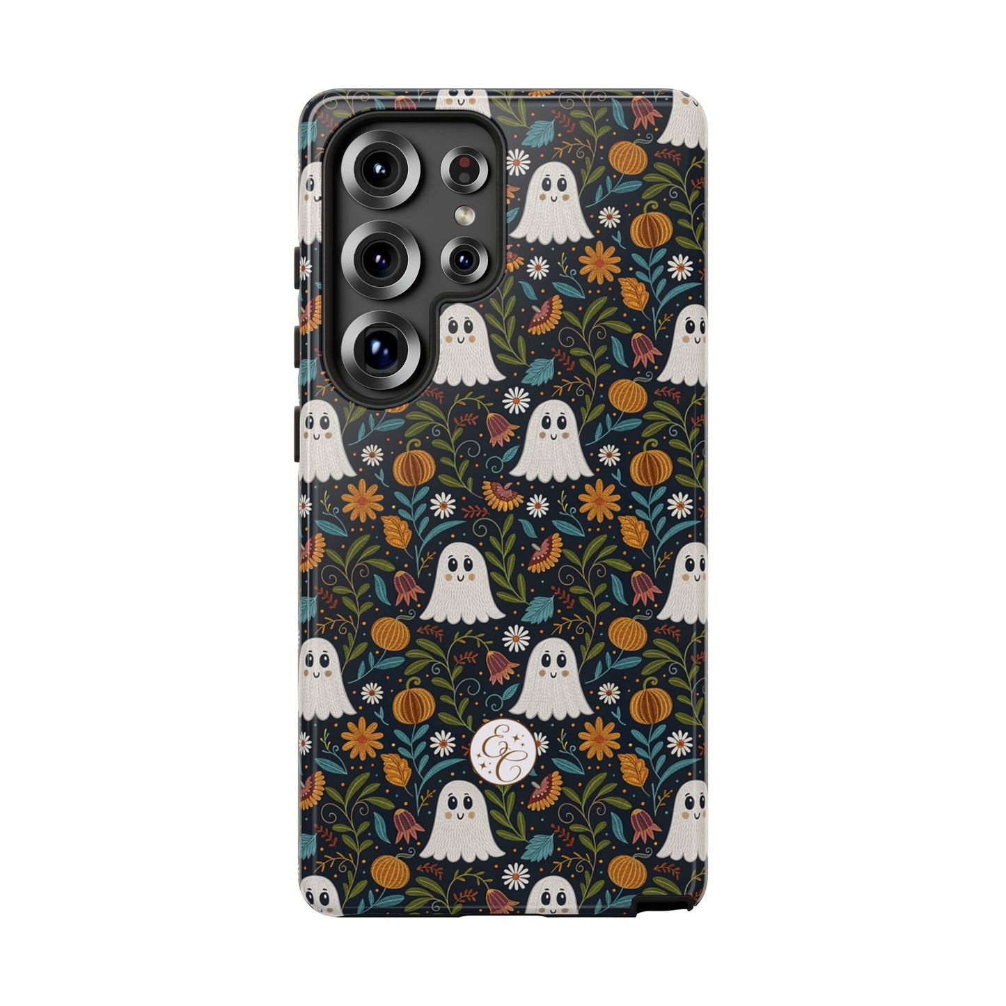 Boho Halloween Ghost Pattern Tough Phone Case