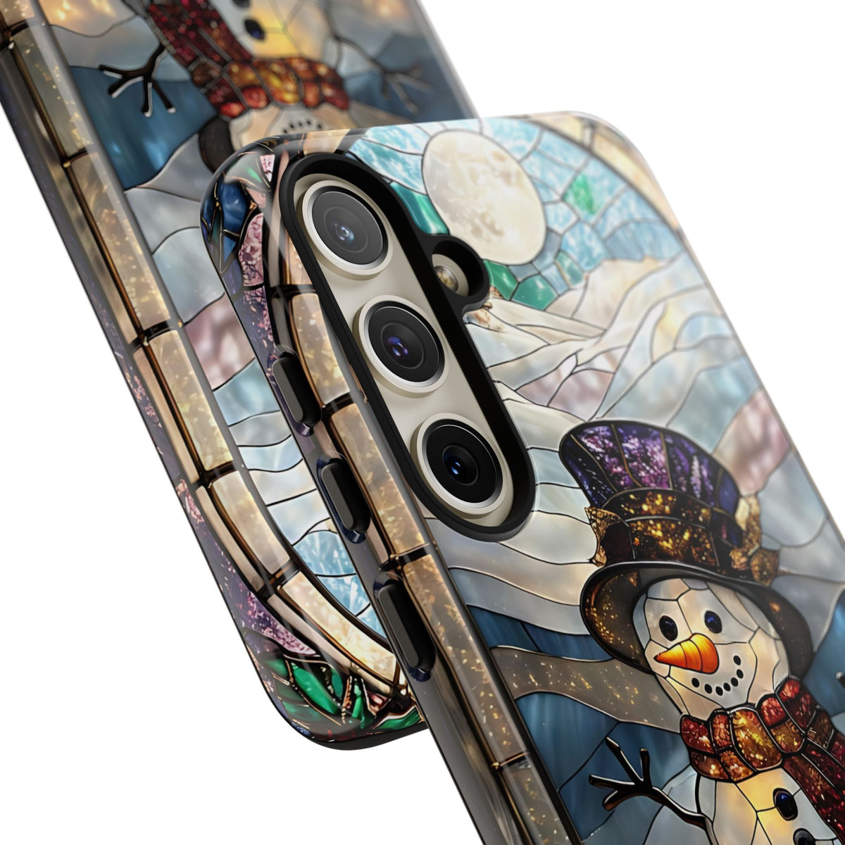 Snowman Stained Glass Phone Case