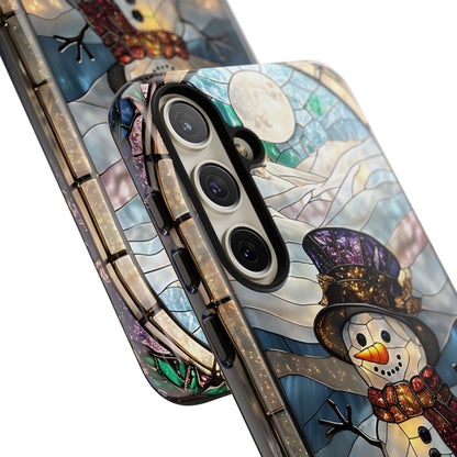 Snowman Stained Glass Phone Case