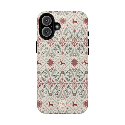 Red Reindeer Christmas Pattern Phone Case