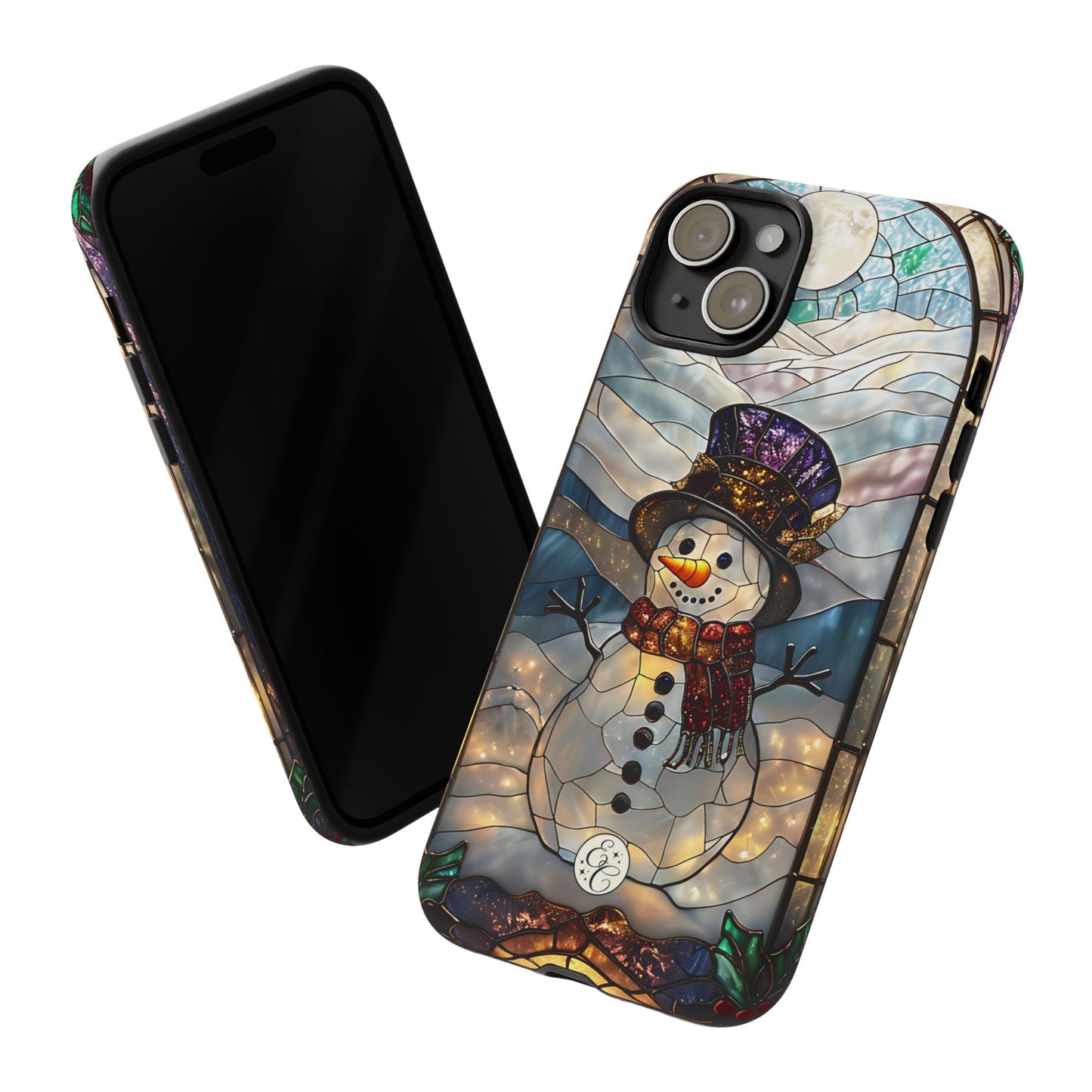 Snowman Stained Glass Tough Phone Case