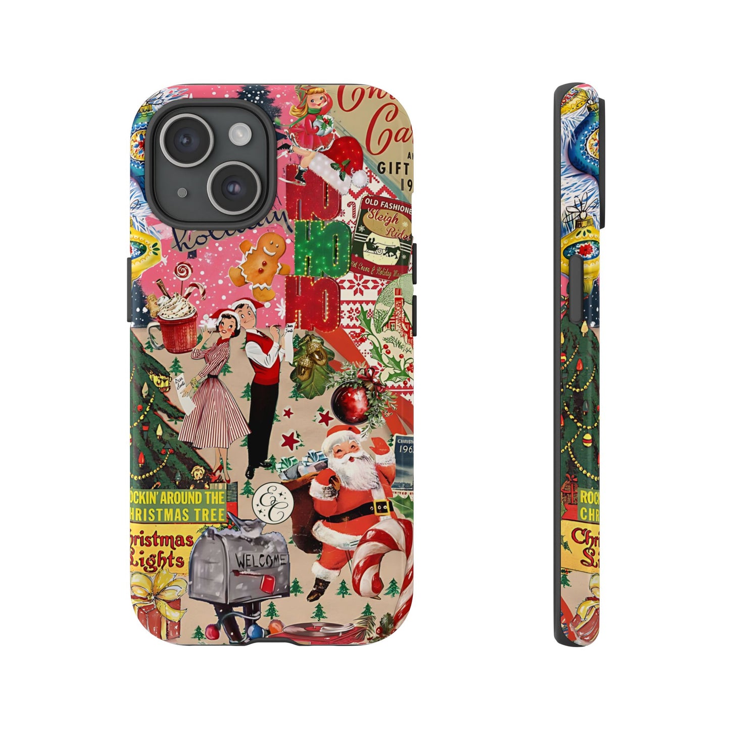 Vintage Christmas Collage Tough Phone Case