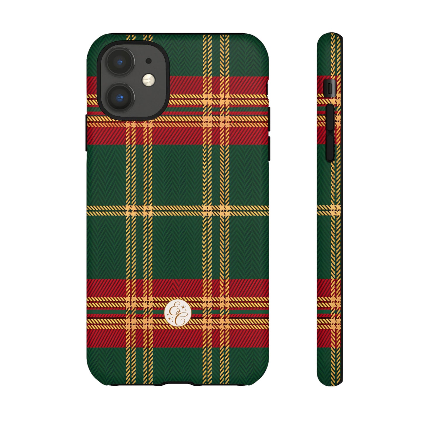 Green Red & Gold Plaid Tough Phone Case