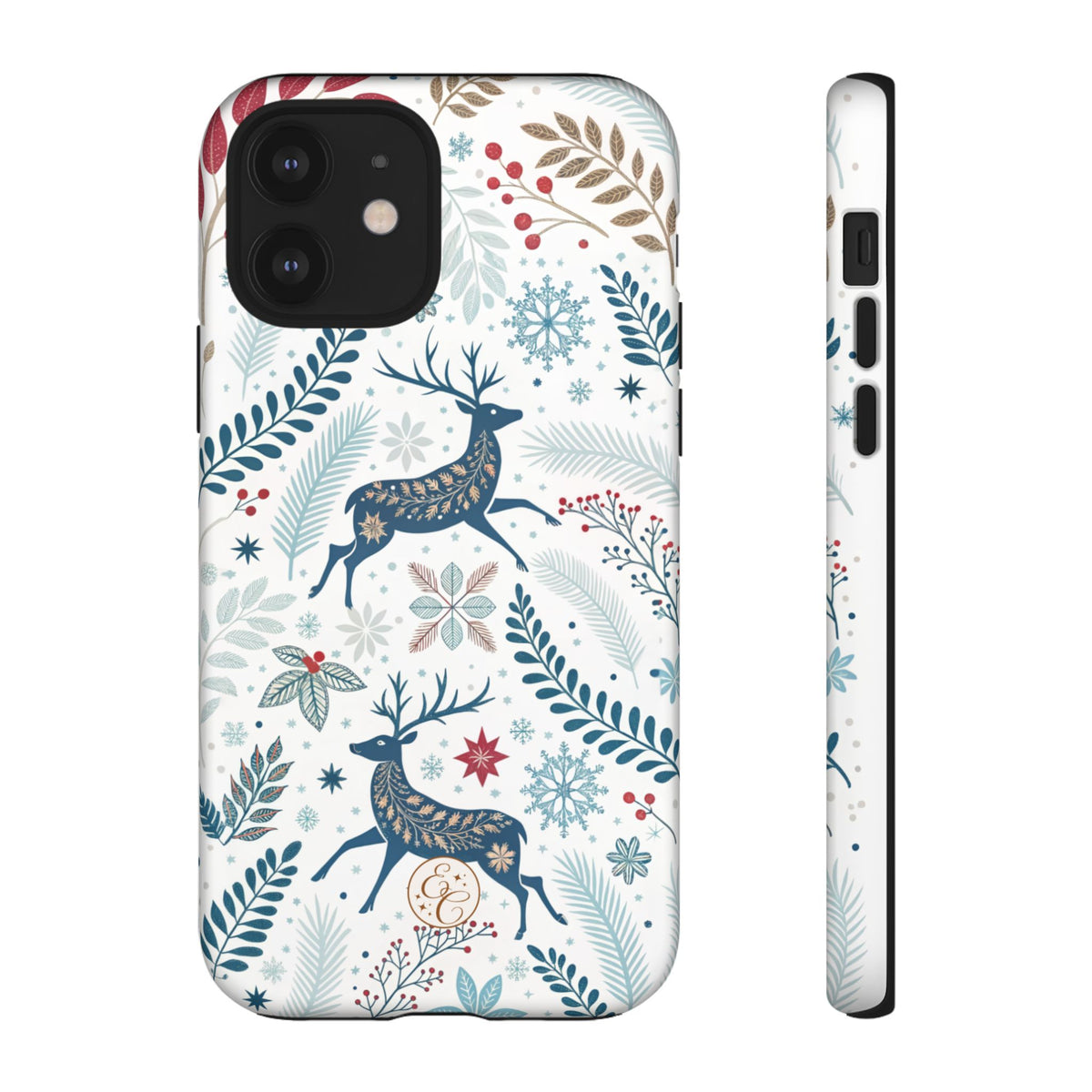 Blue Winter Deer Phone Case
