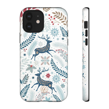 Blue Winter Deer Phone Case