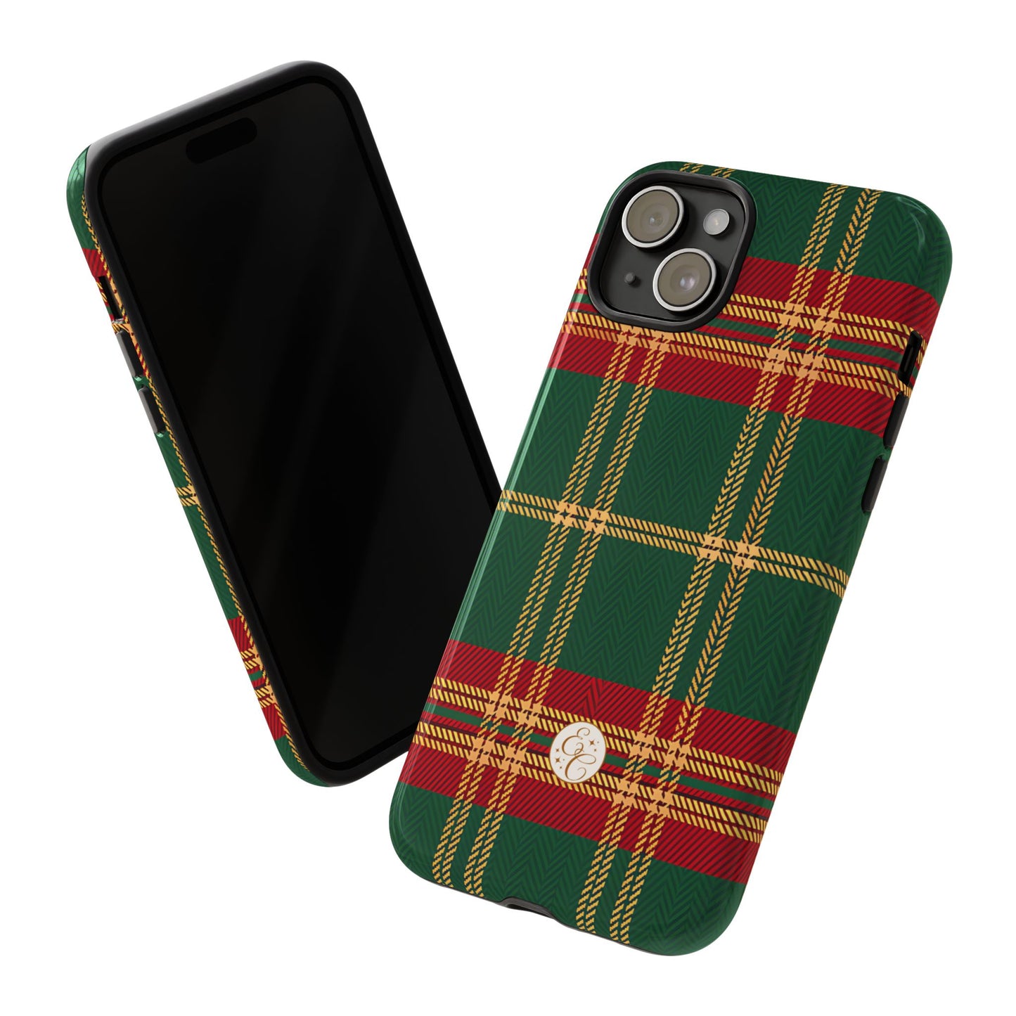 Green Red & Gold Plaid Tough Phone Case