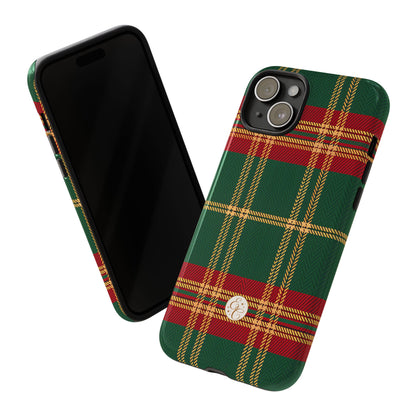 Green Red & Gold Plaid Tough Phone Case