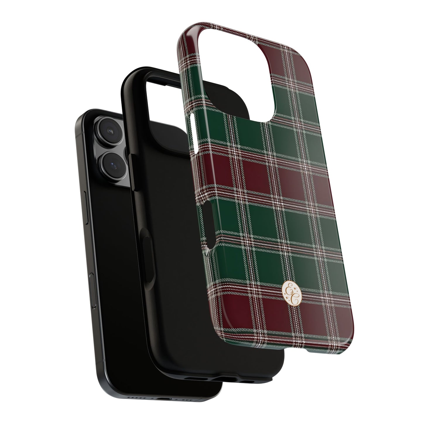 Green & Burgundy Plaid Tough Phone Case