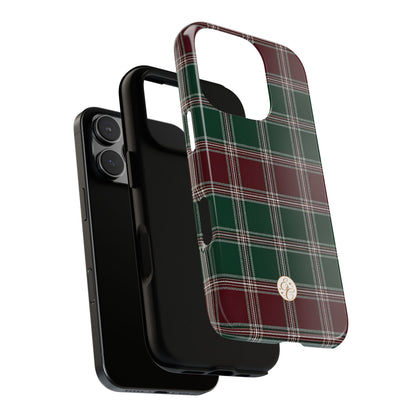 Green & Burgundy Plaid Tough Phone Case
