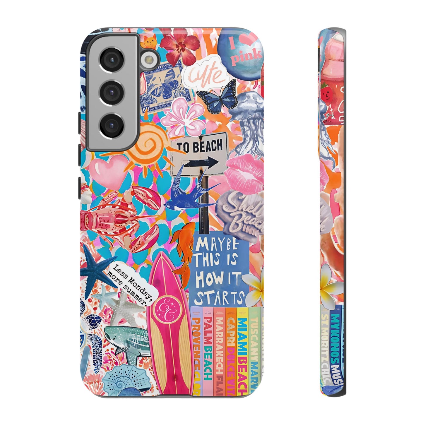 Colorful Beach Collage Tough Phone Case