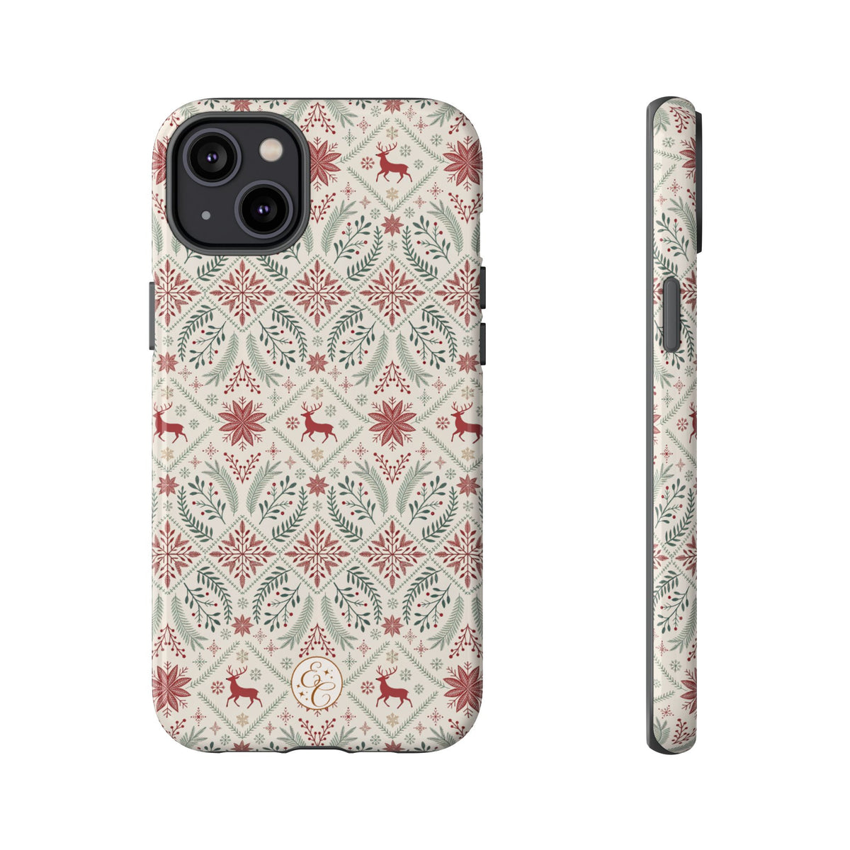 Red Reindeer Christmas Pattern Phone Case