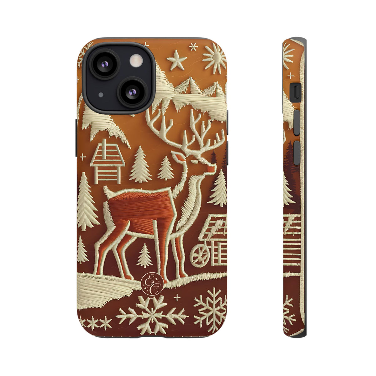 Rustic Reindeer Christmas Phone Case