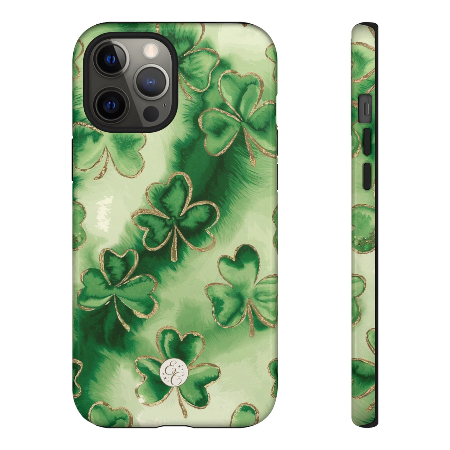 Shamrock Watercolor Pattern Tough Phone Case