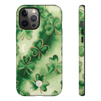 Shamrock Watercolor Pattern Tough Phone Case