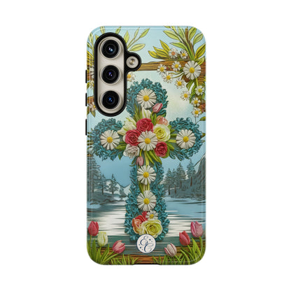 Floral Cross Tough Phone Case