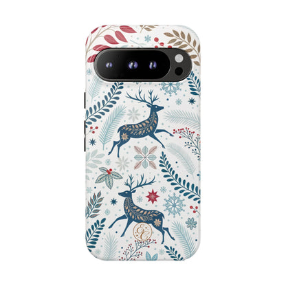 Blue Winter Deer Phone Case