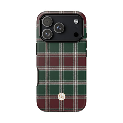 Green & Burgundy Plaid Christmas Phone Case