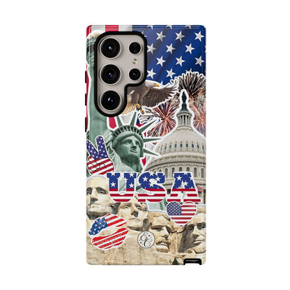 Patriotic USA Collage Tough Phone Case