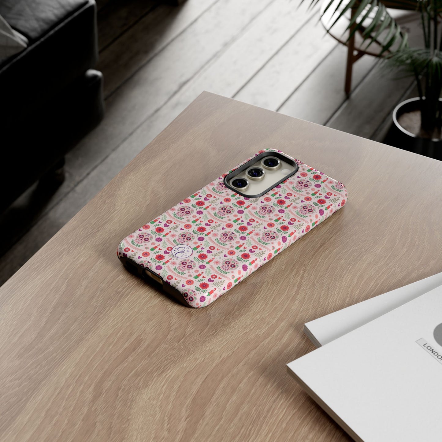 Pink Boho Day of the Dead Tough Phone Case
