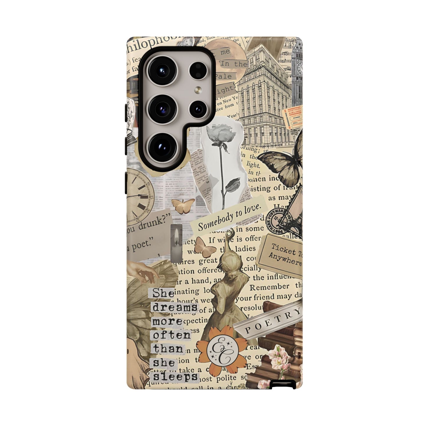 Library Romance Collage Tough Phone Case