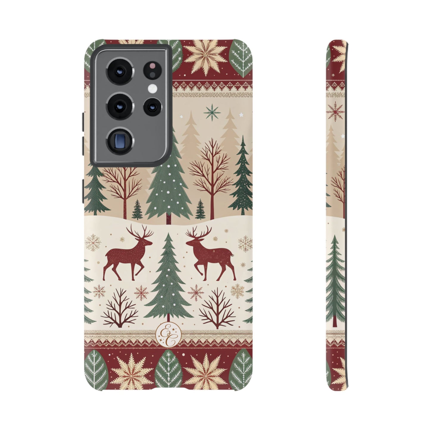 Vintage Christmas Reindeer Tough Phone Case
