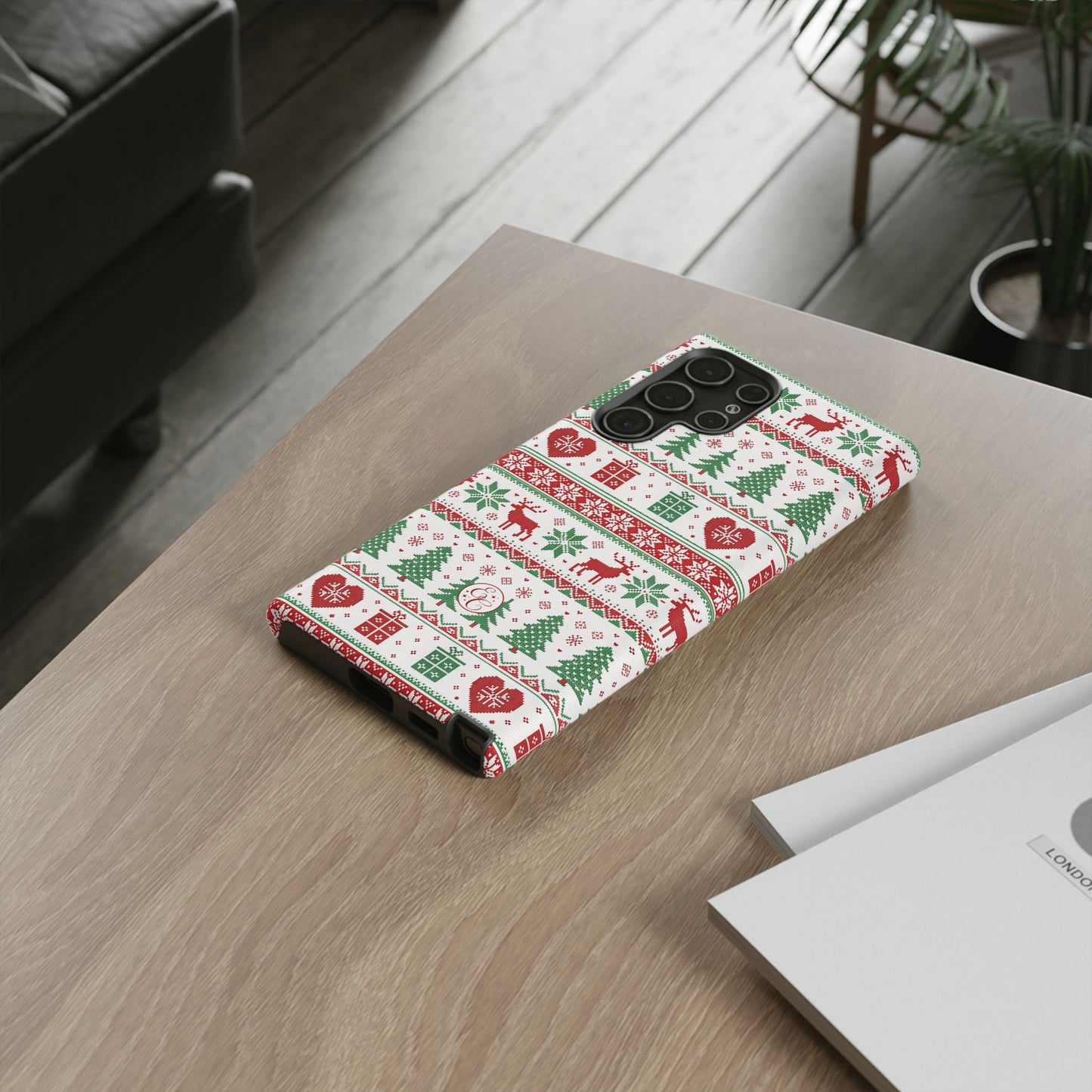 Ugly Christmas Sweater Pattern Tough Phone Case