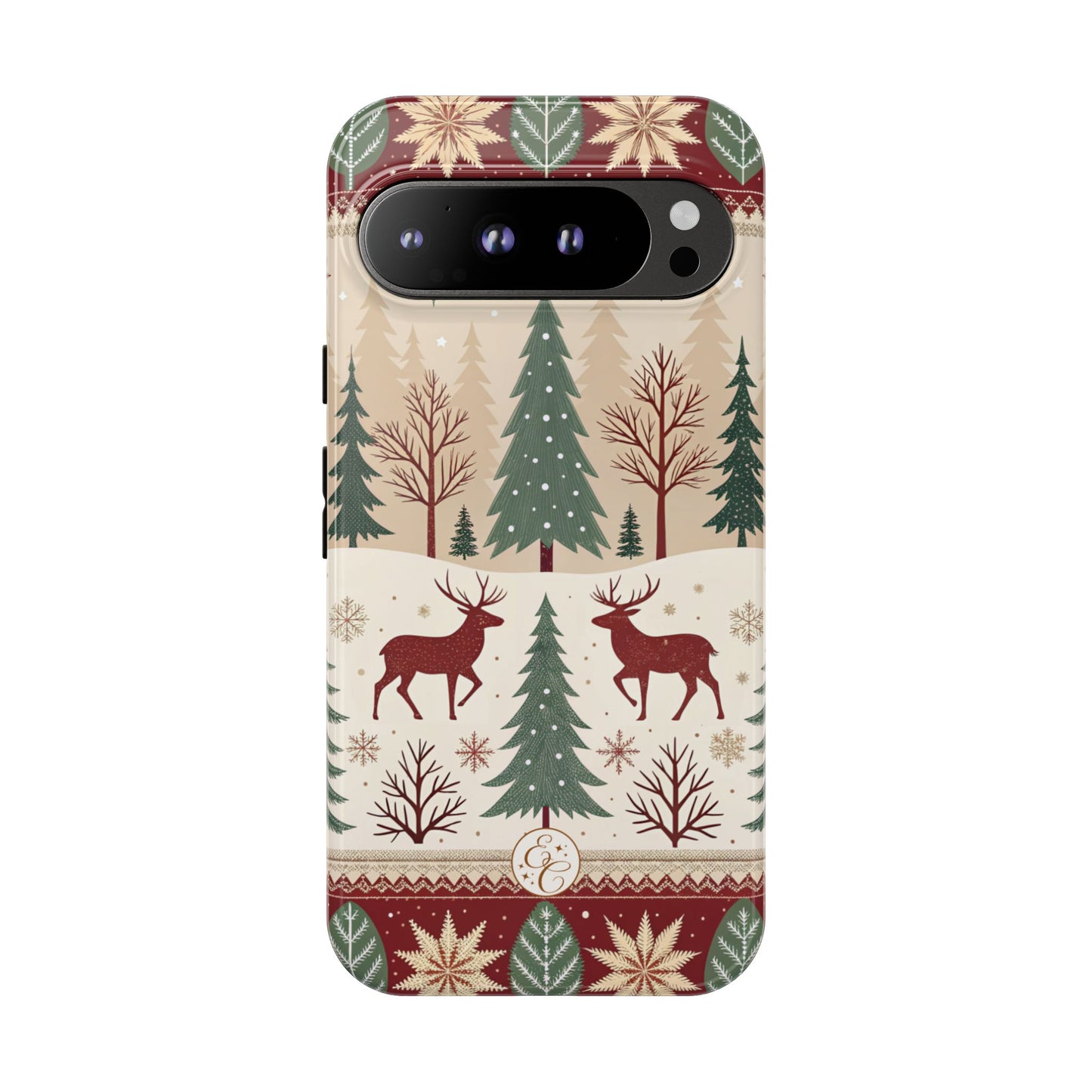 Vintage Christmas Reindeer Tough Phone Case