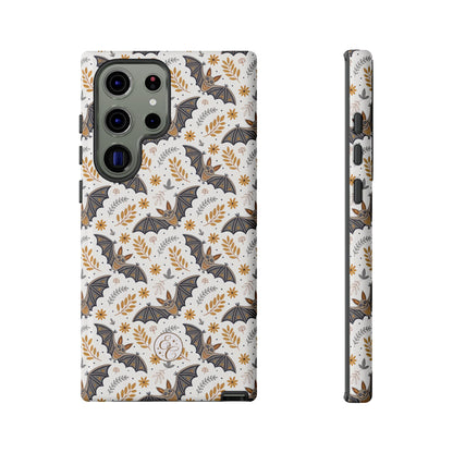 Boho Halloween Bat Pattern Tough Phone Case