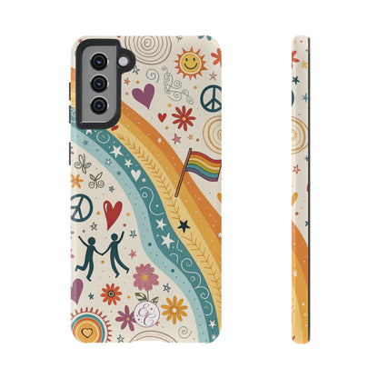 LGTBQ+ Pride Boho Doodle Tough Phone Case