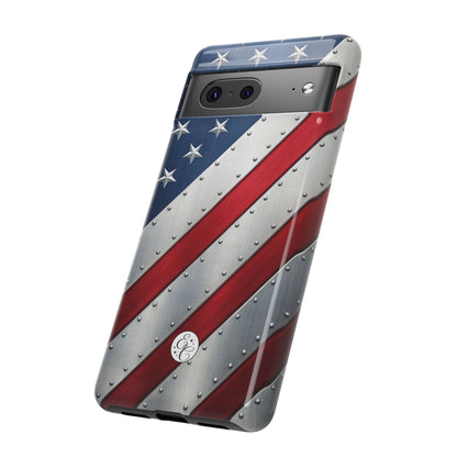 Metallic American Flag Tough Phone Case