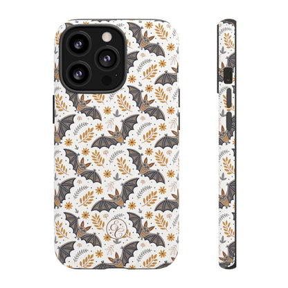 Boho Bat Pattern Halloween Phone Case