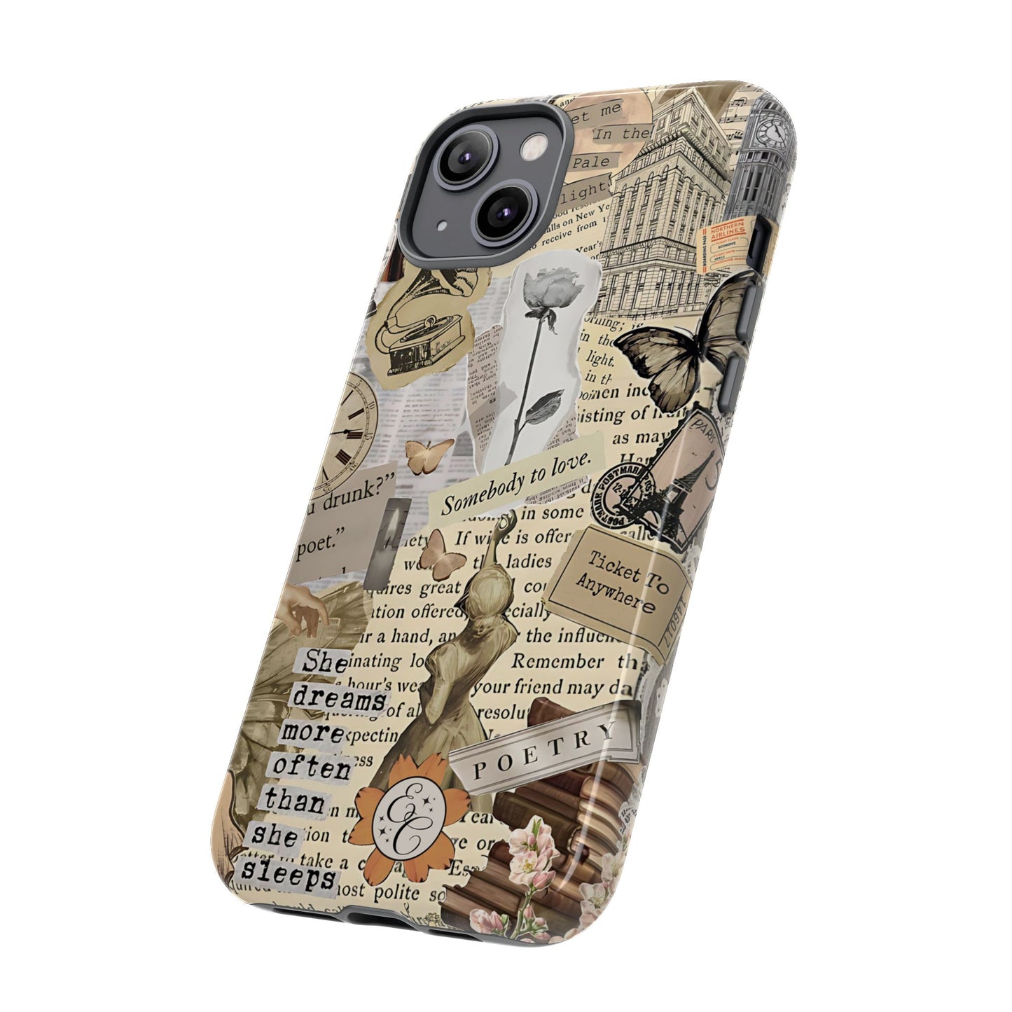 Library Romance Collage Tough Phone Case