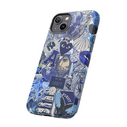 Blue Collage Tough Phone Case