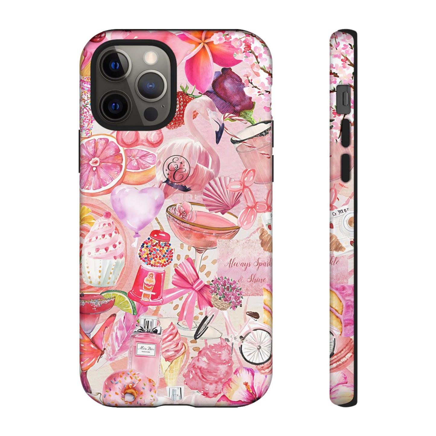 Pink Collage Tough Phone Case