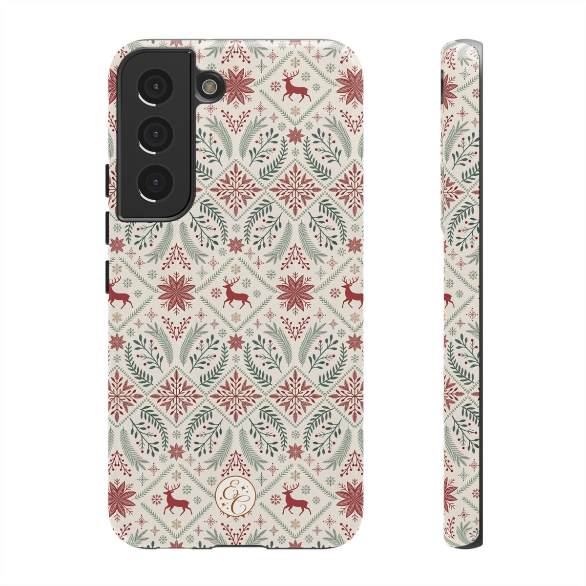 Red Reindeer Christmas Pattern Phone Case