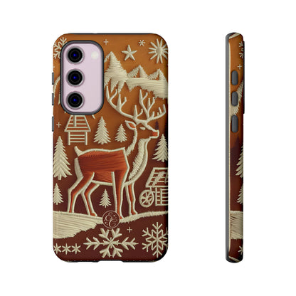 Rustic Reindeer Christmas Phone Case