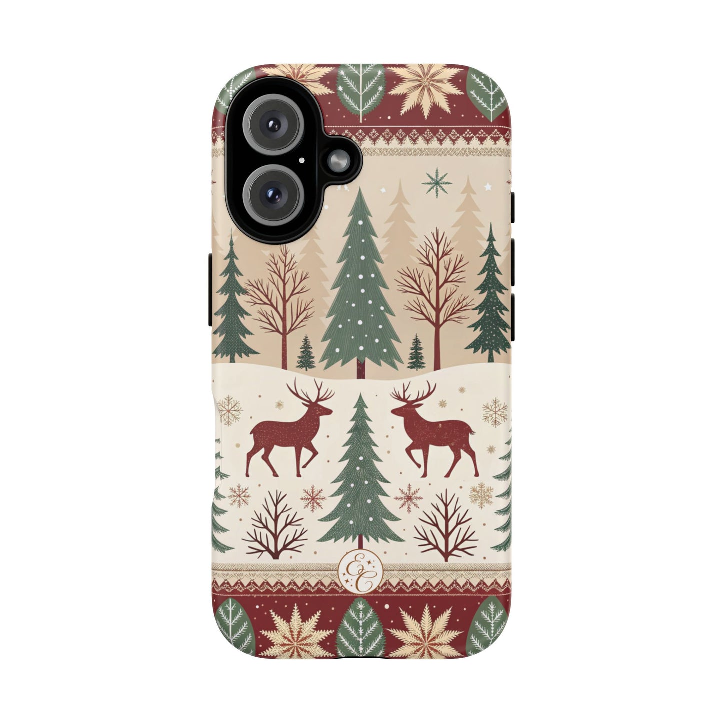 Vintage Christmas Reindeer Tough Phone Case