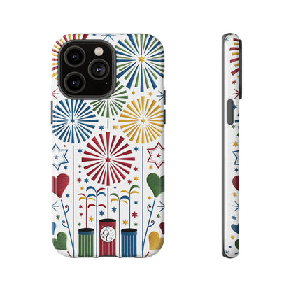 Colorful Fireworks and Stars Tough Phone Case