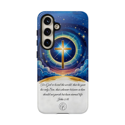 Celestial Cross - John 3:16 Tough Phone Case