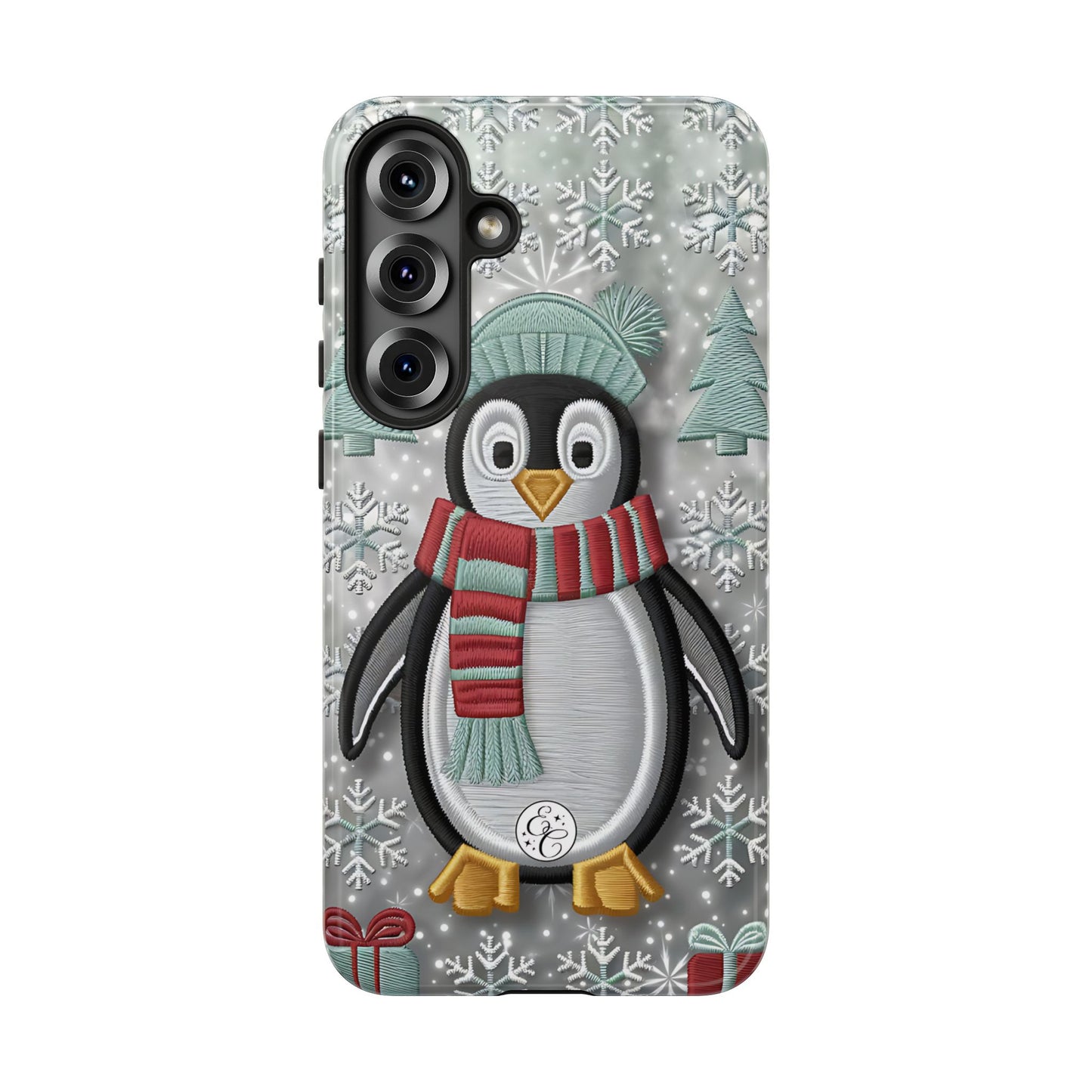 Cute Christmas Penguin Tough Phone Case