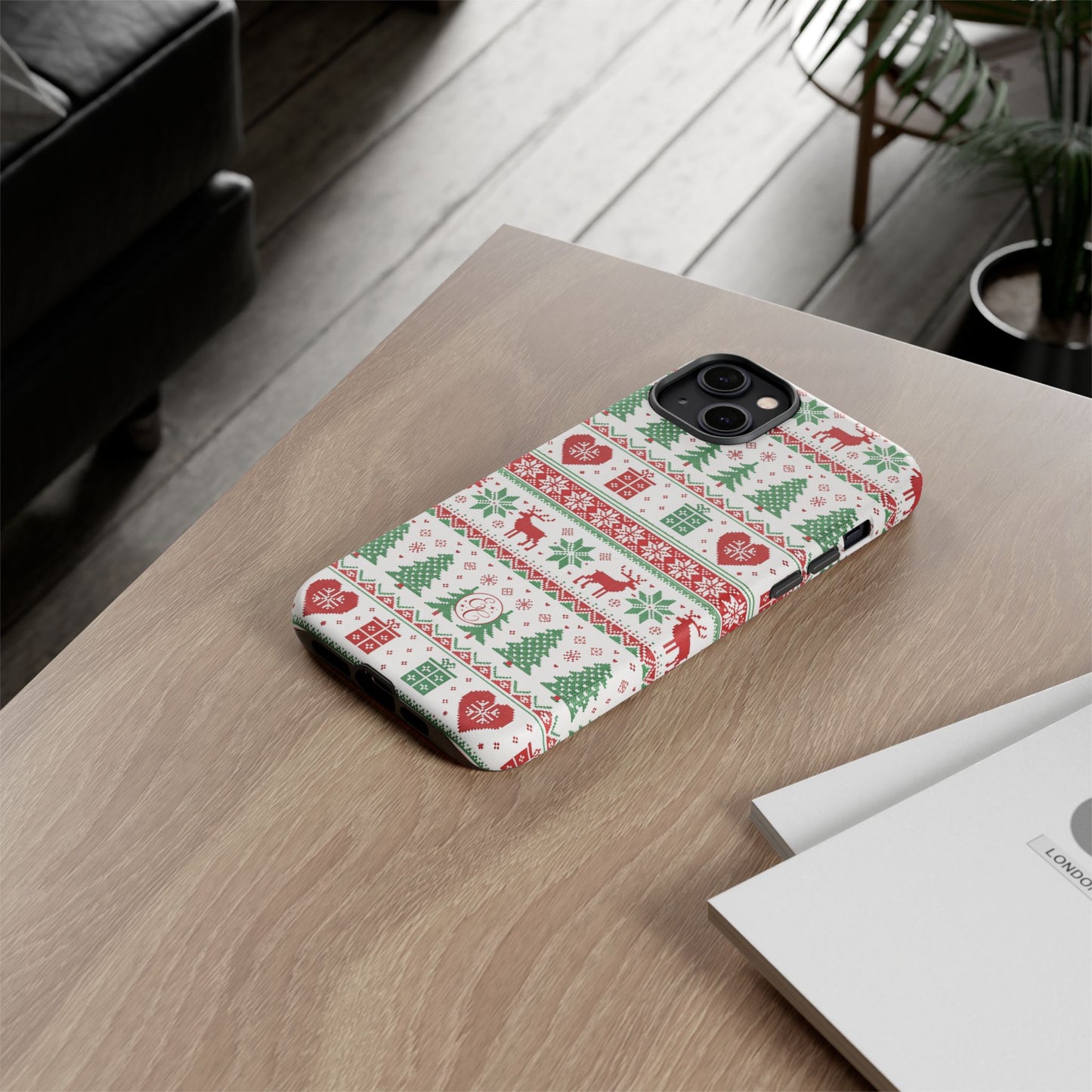 Ugly Christmas Sweater Pattern Tough Phone Case