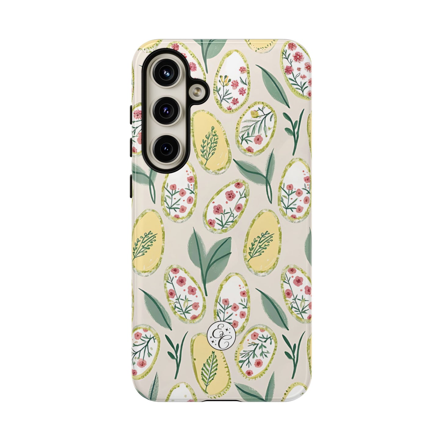 Floral Easter Egg Pattern Tough Phone Case