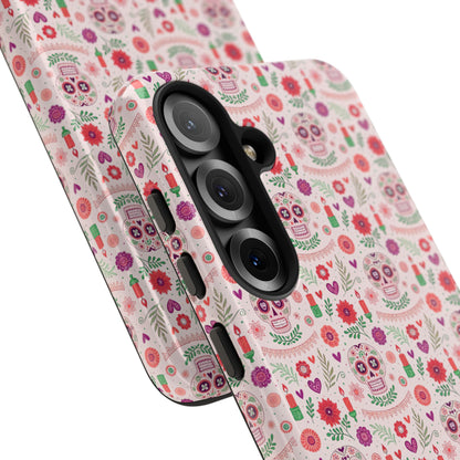 Pink Boho Day of the Dead Tough Phone Case