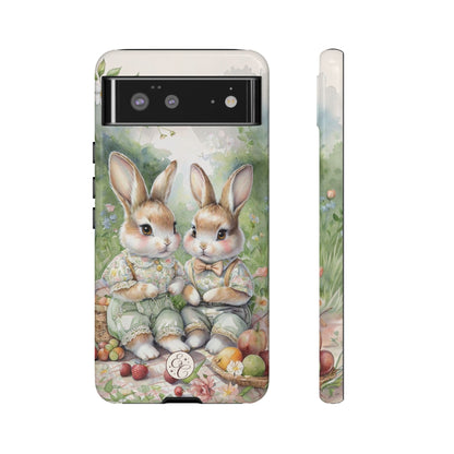 Vintage Bunny Picnic Tough Phone Case