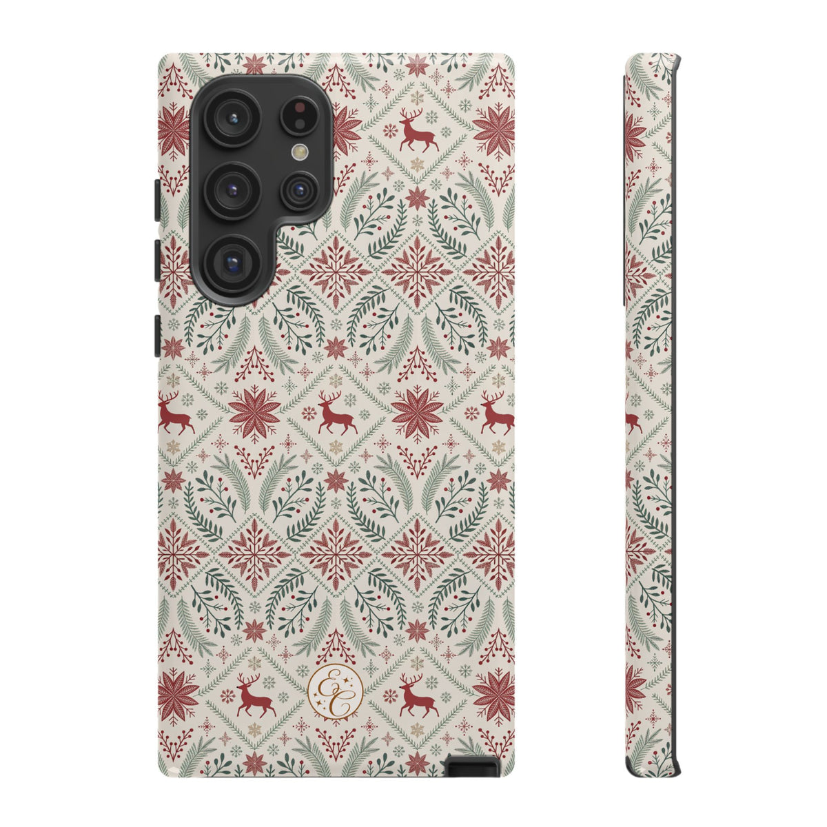 Red Reindeer Christmas Pattern Phone Case