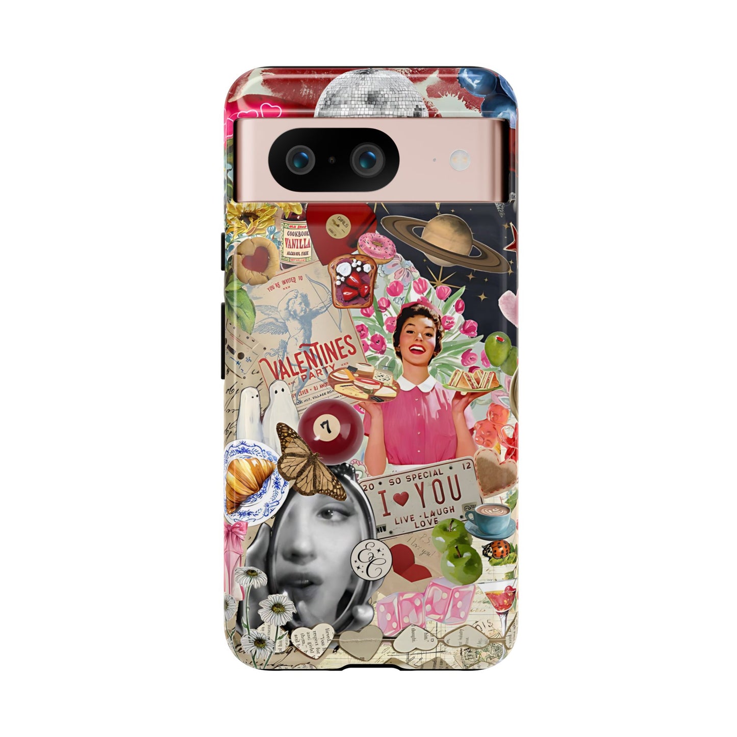 Retro Aesthetic Collage Art Tough Phone Case