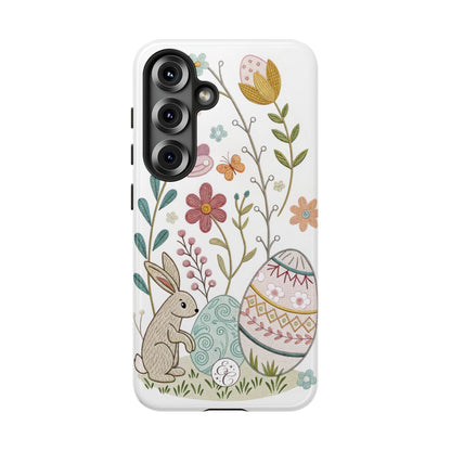 Bunny & Easter Egg Floral Tough Phone Case