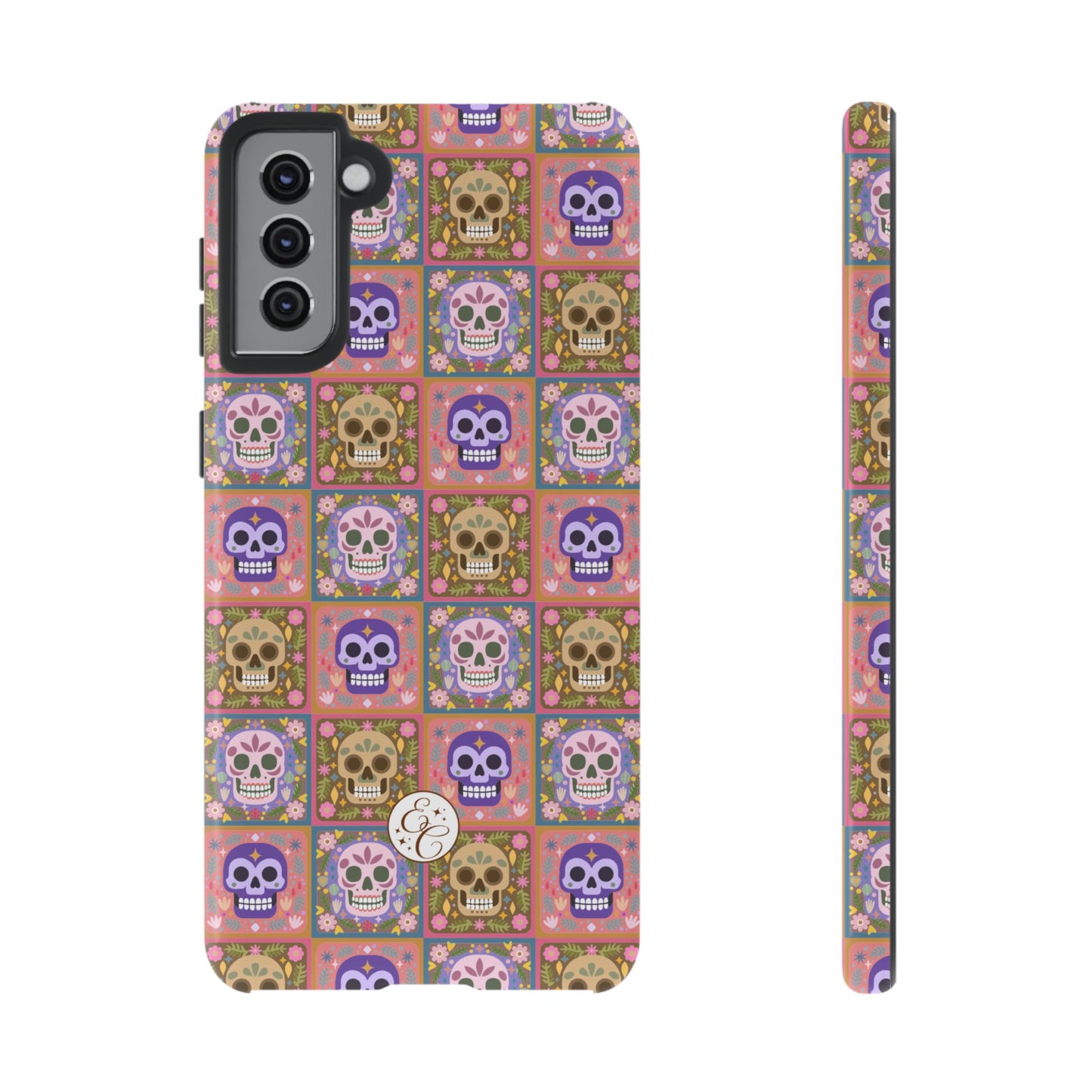Sugar Skull Pattern Tough Phone Case