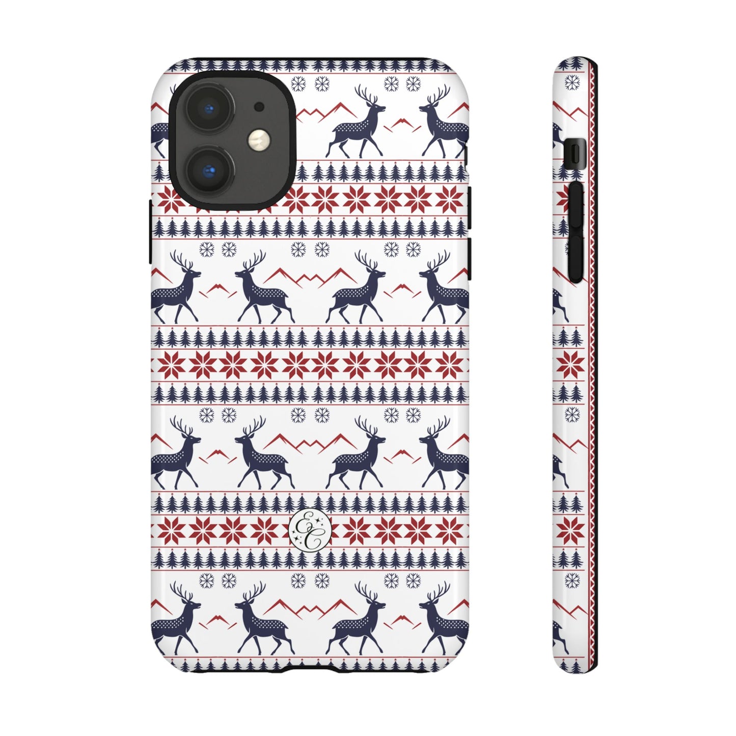 Christmas Reindeer Pattern Tough Phone Case