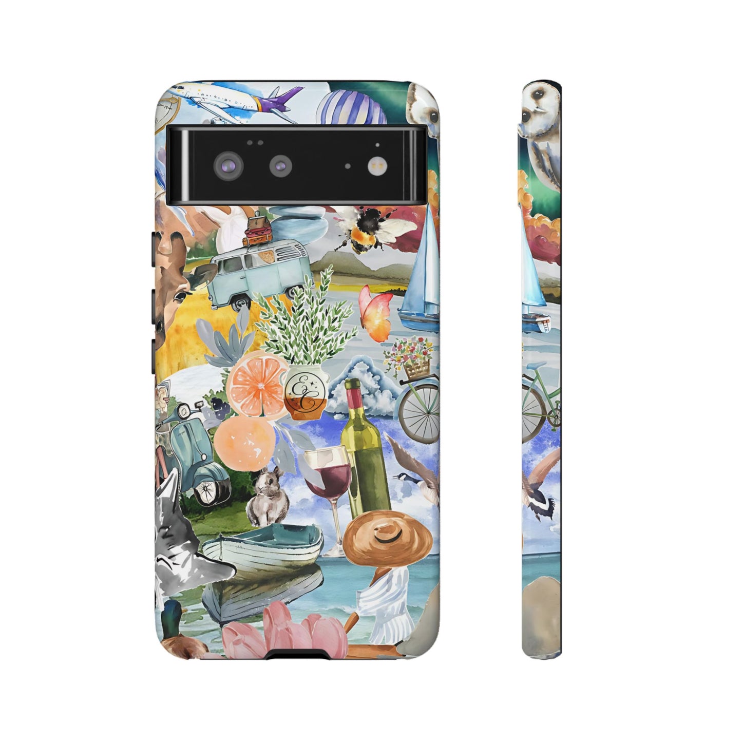 Vintage Travel Collage Tough Phone Case